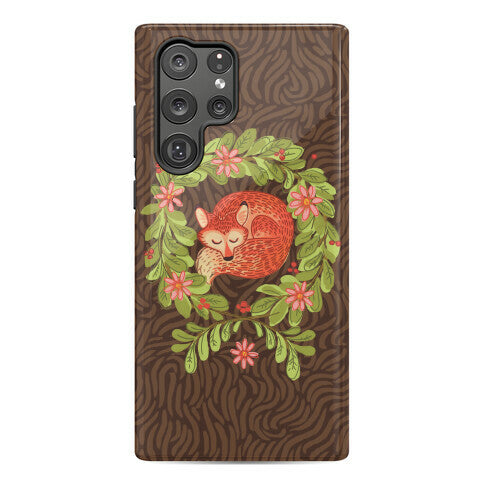 Sleeping Fox Wreath Phone Case